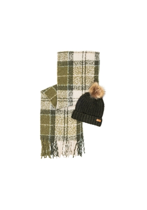 Barbour Green Polyester Beanie