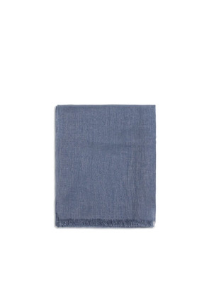 Brunello Cucinelli Blue Cashmere Scarf