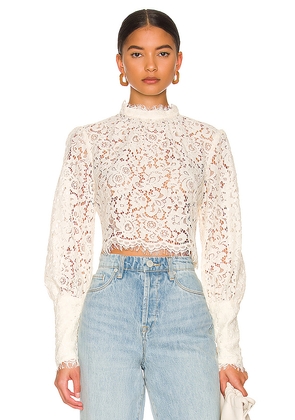 Bardot Georgia Lace Top in Ivory. Size 2. Also in 10, 12, 4, 6, 8.