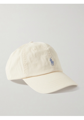 Polo Ralph Lauren - Embroidered Cotton-twill Baseball Cap - Cream - One size