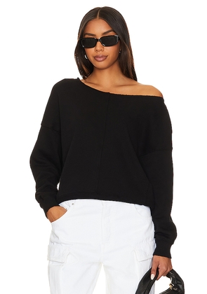 Bobi Off The Shoulder Crewneck in Black. Size S. Also in XS.