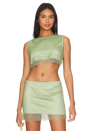 Camila Coelho Tropez Crop Top in Sage. Size XL. Also in XS.