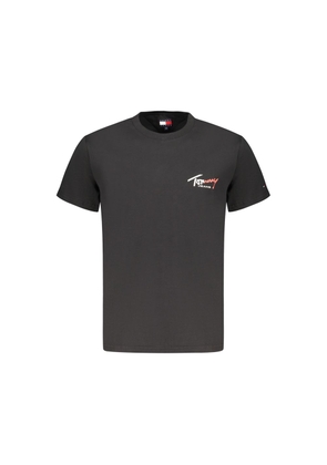 Tommy Hilfiger Black Cotton Men T-Shirt - XS