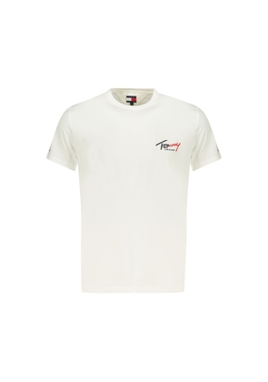 Tommy Hilfiger White Cotton Men T-Shirt - XS