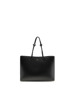 Jil Sander Black Calf Leather Bos Taurus Shoulder Bag