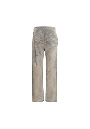 Diesel Gray Cotton Slim Fit Jeans - W24