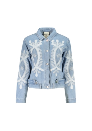 Desigual Azzurro Cotton Women Jacket - XS