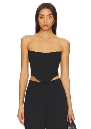 Amanda Uprichard Sabine Crop Top in Black. Size S. Also in L, M, XL.