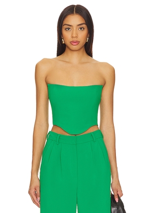 Amanda Uprichard Sabine Crop Top in in Green. Size XL. Also in L, M.