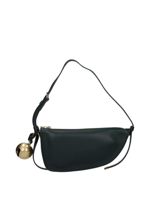 Burberry Green Leather Shoulder Bag