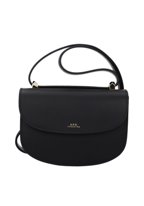 A.P.C. Black Leather Shoulder Bag
