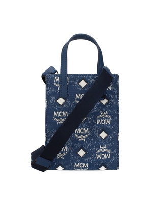 MCM Blue Fabric Handbag