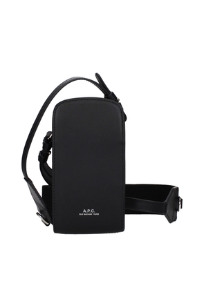A.P.C. Black Leather Crossbody Bag