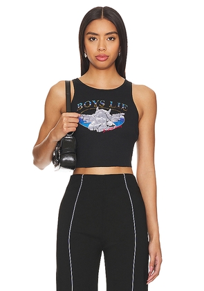 Boys Lie Here Lies Tank in Black. Size XS/S. Also in M/L, XL/XXL.