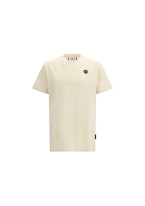 Philipp Plein Beige Cotton T-Shirt - L