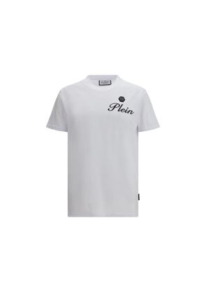 Philipp Plein White Cotton T-Shirt - L