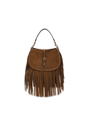 Etro Brown Calf Leather Bos Taurus Shoulder Bag