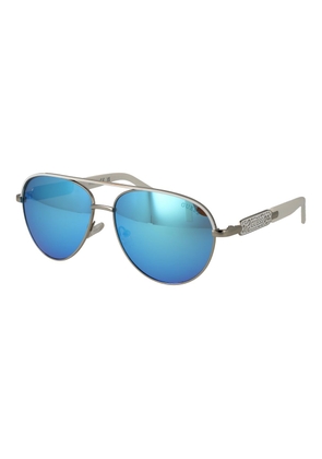 Guess Silver Metal Sunglasses