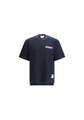 Thom Browne Blue Cotton T-Shirt - 3