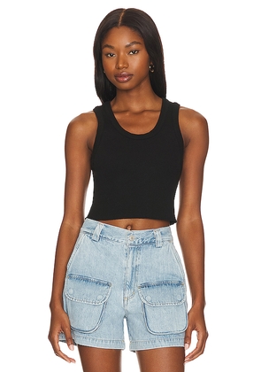 AGOLDE Cropped Poppy Tank in Black. Size XL. Also in L.