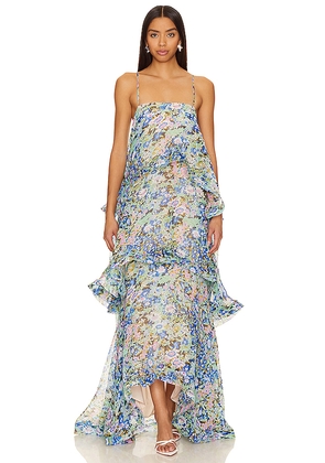 ELLIATT Armani Maxi Dress in Blue. Size S. Also in XS, XXS.