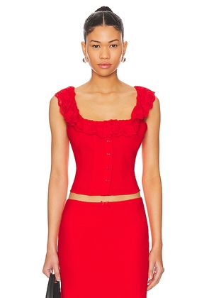 GUIZIO Paloma Top in Red. Size S. Also in XXS.