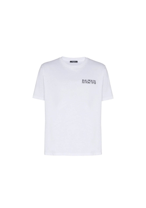 Balmain White Cotton T-Shirt - L