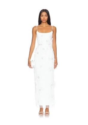 ELLIATT Dahlia Midi Dress in Ivory. Size M. Also in S, XL, XXL.