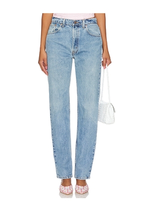 aligrace Vintage Classic Relaxed Straight Jeans in Denim-Light. Size 23. Also in 24, 26, 30, 31.
