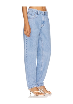 aligrace Vintage Balloon Straight Jeans in Denim-Light. Size 24. Also in 25.