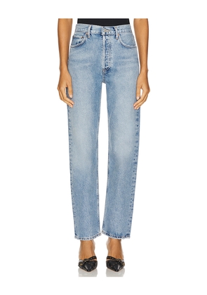AGOLDE 90s Pinch Waist High Rise Straight Jeans in Denim-Light. Size 29. Also in 31, 33, 34.