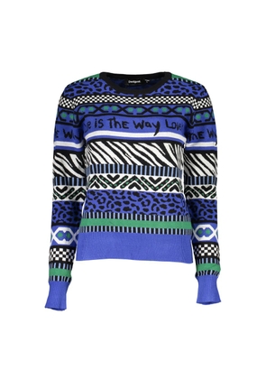 Desigual Blue Viscose Women Sweater - L