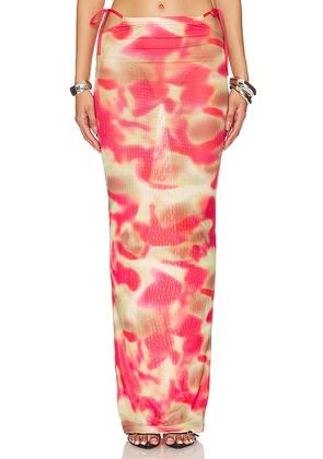 BY.DYLN Maddi Maxi Skirt in Red. Size XS. Also in S.