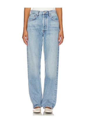 AGOLDE Kelly High Rise Relaxed Straight Jeans in Blue. Size 25. Also in 26, 27, 28, 29, 30.