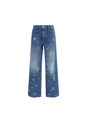 Mother Denim Blue Cotton High-Waisted Jean - W24