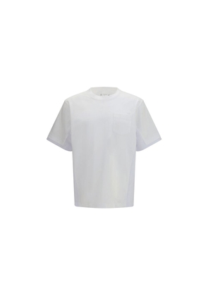 Sacai White Cotton T-Shirt - 1