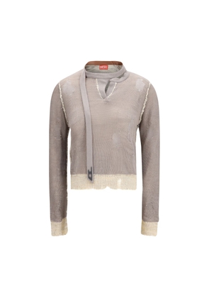 Diesel Gray Cotton Sweatshirt - M