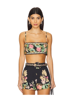 HEMANT AND NANDITA Beaded Bralette in Green. Size XL. Also in L.