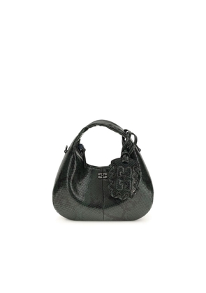 Ganni Black Recycled Polyester Shoulder Bag