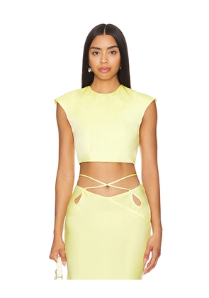 Bardot Anya Satin Top in Yellow. Size 4. Also in 10, 6.