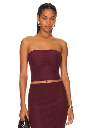 Camila Coelho Osiris Top in Burgundy. Size S. Also in M, XL.