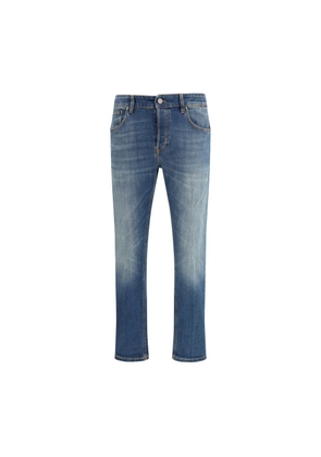 PT Torino Blue Cotton Tapered Jeans - W29