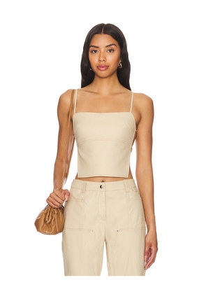 Camila Coelho Rousseau Top in Beige. Size M. Also in L, S, XL, XXS.