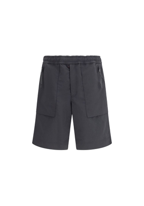 Moncler Grenoble Black Polyester Bermuda Shorts - L