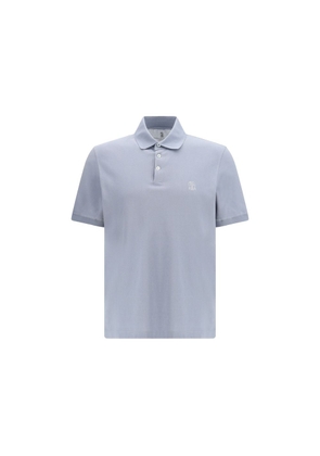 Brunello Cucinelli Blue Cotton Polo Shirt - L