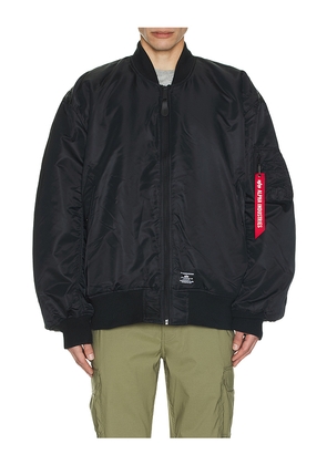 ALPHA INDUSTRIES MA-1 Blood Chit Flight Jacket Gen II in Black. Size M. Also in S, XL/1X, XXL/2X.