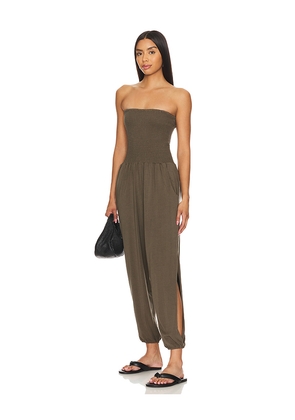 Bobi Sleeveless Jumpsuit in Army. Size XL. Also in M, L.