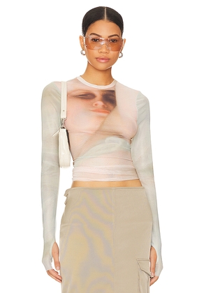 AFRM Kaylee Long Sleeve Top in Ivory. Size S. Also in XS.