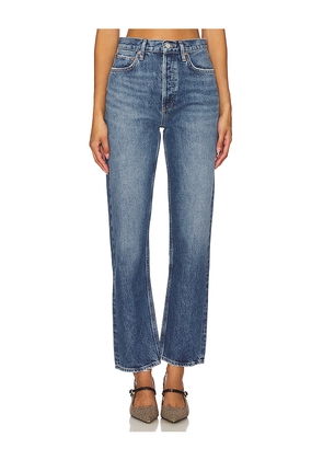 AGOLDE 90s Pinch Waist High Rise Straight Jeans in Blue. Size 26. Also in 23, 25, 27, 28, 29, 34.