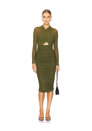 Bardot Aliyah Dress in Army. Size M. Also in XS, S, L.